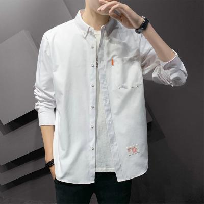 China Loose Large Size Men's Breathable Shirt Long Sleeve Shirt Casual Business Casual Slim Jacket for sale