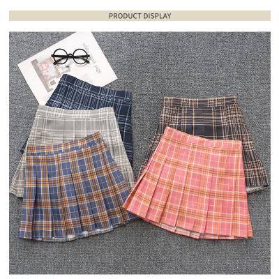 China Children's Plaid Pleated Skirt Casual Pleated Waist Tops Girls School Uniforms Kids Mini Knife for sale