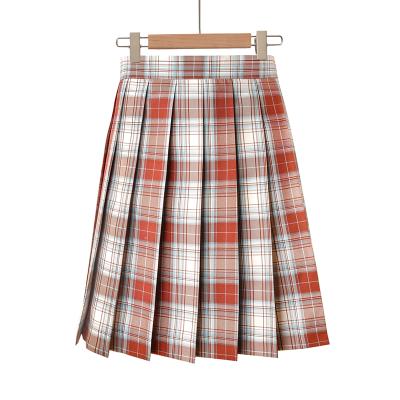 China Breathable Japanese College Jk Uniform Student Skirt Long Plaid Pleated Long Skirt High Waist Skirts For Women for sale