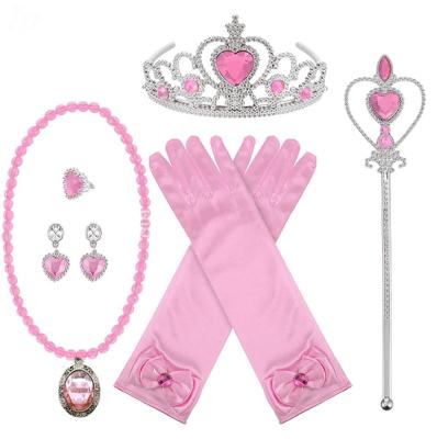 China Factory direct sale Magic Wand Esha Gloves Toy Princess Crown Wig Braid Set high quality acrylic material for sale