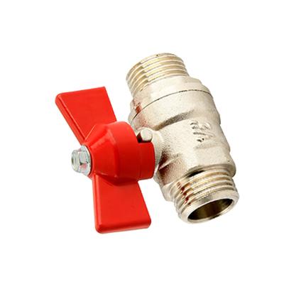 China General Wholesale HUANENG Standard Brass Ball Valve With Aluminum Butterfly Handle F/m Thread for sale