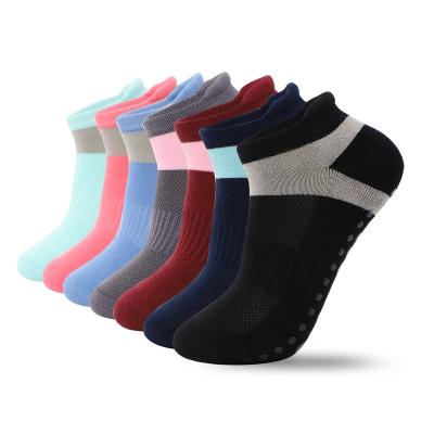 China Selling Custom LOGO Women's Cotton Cushioned Padded Anti-slip Yoga Socks Colorful Pilates Ballet Barre Socks for sale