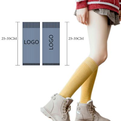 China Spandex/Nylon/Cotton Colorful Knitted Winter Wholesale Custom Girl Fashion Over The Knee Leg Warmers For Women for sale