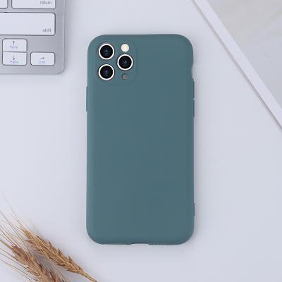 China Phone Strap Low Price Matte Soft Tpu Silicone Shockproof Cell Phone Cover Frosted Soft Rubber Case For iPhone 12 13 pro max for sale