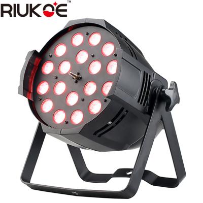 China Live Concert disco lights led dmx par stage lighting 18x10W rgbw 4in1 zoom led par 64 for sale