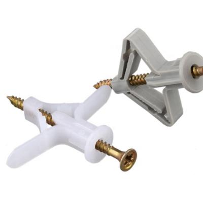 China Pan Aircraft Fixing Anchor With Nail Screw Anchors Butterfly Hollow Concrete Wall Anchor for sale