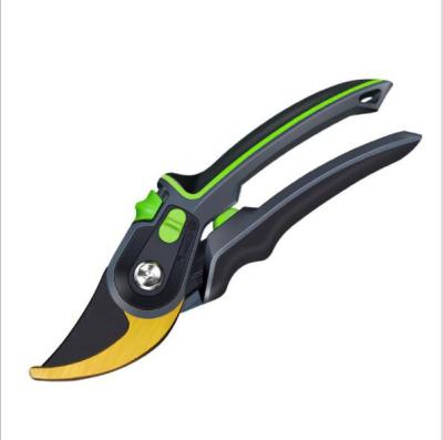 China Customized Luxury Orange Spring Garden Pruner Good Quality Garden Tool Hand Sharp Pruner Steel Accessory Anti Slip Metal Handle Anti for sale