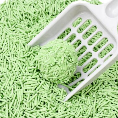 China Sustainable China Pet Supplies OEM 10L 1.5 mm Green Tea Tofu Cat Litter for sale