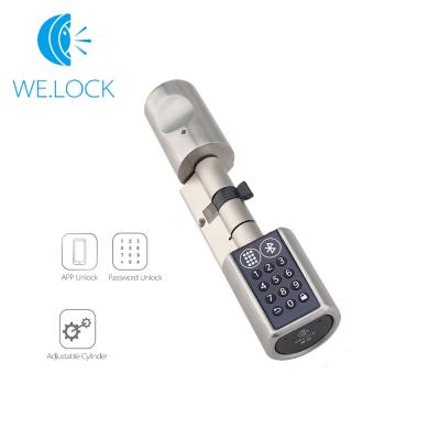 China Password Bluetooth Lock Cylinder Security Door Locker Electronic Zinc Alloy Keypad Coded Locker Lock for sale