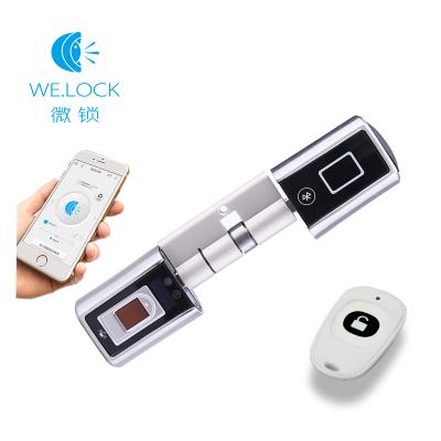 China Fingerprint bluetooth Lock Home Furniture Smart Digital Door Lock Cylinder for sale