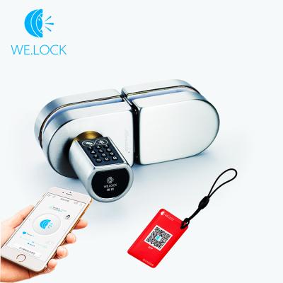 China Frameless Glass Door Lock Smart Door Lock Smart Digit Lock, Password And Rfid Card Open In Keyless For Office Or Home Frameless Glass Door Lock for sale