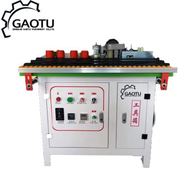 China GAOTU Hotels Furniture Portable Semi Automatic Wooden Manual PVC Edging Machine for sale