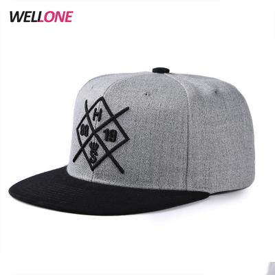 China JOINT Custom 3d 6 Panels 100% Cotton Acrylic Plastic Closure Unisex Acrylic Adults Flat 3d Embroidery Customized Black Snapback Hats for sale