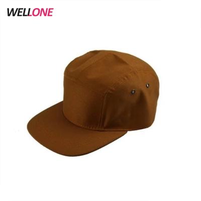 China Guangzhou COMMON Unisex 100% Cotton No Label Custom Blank Plain Design Your Own 5 Panel Hat Cap for sale