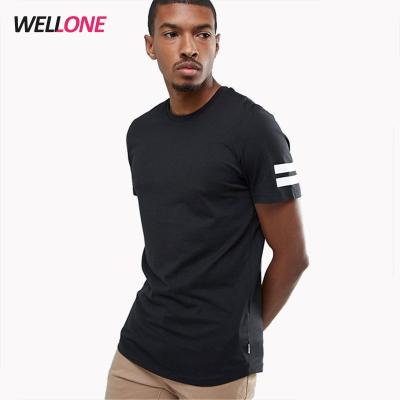 China Anti-pilling China factory design your own aplet high quality 180g pima cotton curved edge color men's tee shirt for sale