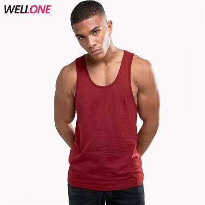 China Wellone Anti-pilling OEM Use Your Own Sizes Sport To Wear Breathable Bamboo Cotton Men's Singlet Singlet for sale