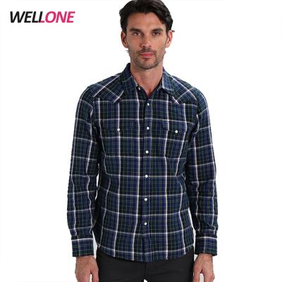 China Guangzhou OEM Long Sleeve 65% Polyester 35% Cotton Anti-pilling Red Plaid Shirt Soft Regular Fit Flannel for sale