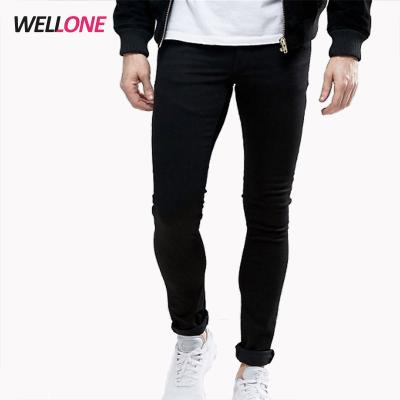 China China Factory 98% Cotton 2%Elastane Skinny Washed Skinny Washed Black Denim Men Jeans Fabric Price for sale