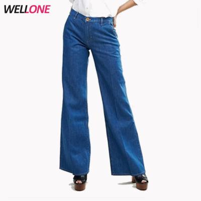 China Breathable 100% Cotton Regular Fitted Fashion Stretch Denim Women Jeans Pants Non Model New for sale