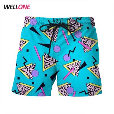 China OEM styles high quality soft fashion Anti-wrinkle all over print beach sublimation polyester swim shorts for sale