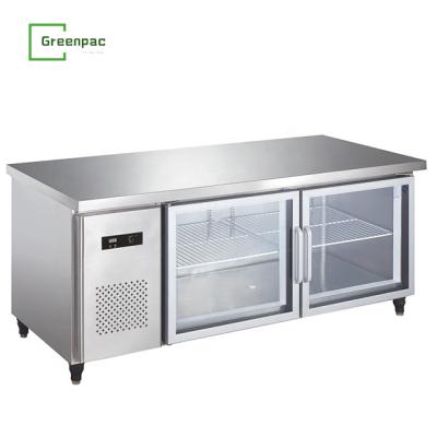 China Commercial Classic Tabletop Refrigerator Single-temperature Bar Restaurant Work Refrigeration Glass Countertop Refrigerator/Freezer for sale