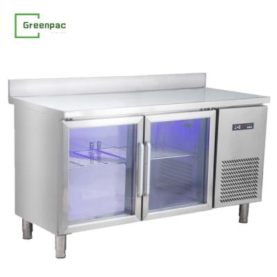 China Single-temperature Commercial Bar Counter Classic Tabletop Refrigeration Under Counter Fridge Glass Door Fridge / Freezer for sale