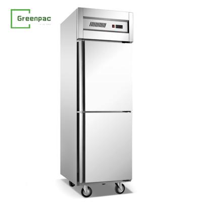 China Single-temperature Two Doors Refrigerator Equipment Air Cooling Freezer Stainless Steel Commercial Kitchen Refrigerator for sale