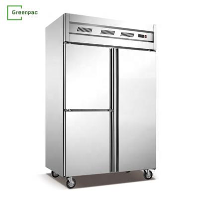 China Hot Selling Single-temperature Refrigerator 1000L Stainless Steel Refrigerator Equipment Air Cooling Kitchen Commercial Freezer for sale