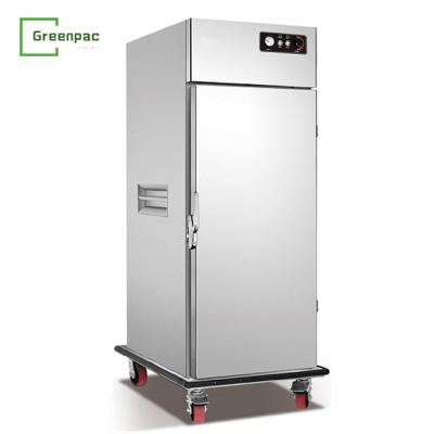 China 304 Stainless Steel Warm Air Circulation Upright Standing Cabinet Mobile Dining Car Food Warmer Food Warmer Cabinet For Catering for sale