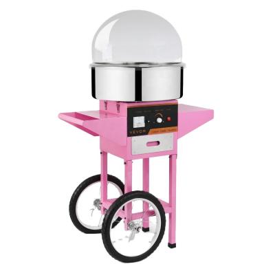 China Hot sale commercial bakery cotton candy machine battery operated cotton candy floss machine with trolley for sale