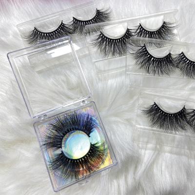 China Durable Mink Eyelash Vendor With Custom Packaging Wholesale 25mm 3d Tapered Mink Eyelashes for sale