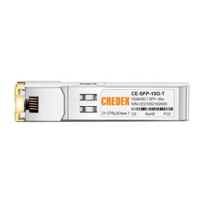 China FTTX FTTB FTTH 10GB Copper SFP RJ-45 Module 10GBASE-T SFP+ 10G Copper RJ-45 30m Transceiver Module for sale