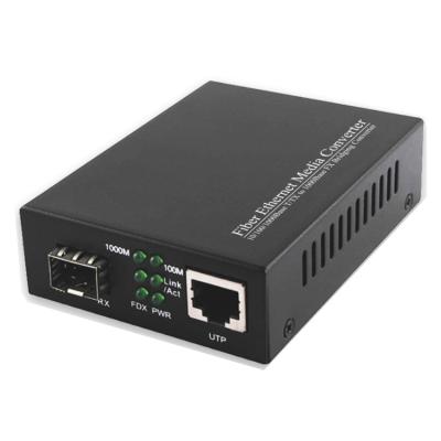 China CCTV Network 10/100/1000M Ethernet to Fiber Converter with SFP Slot Gigabit 1000M SFP Media Converter for sale