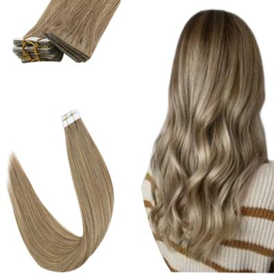 China 8A 9A 10A Grade Peruvian Hair Tape Hair Extensions Human Natural Double Sided Human Hair Extensions Black Tape In TA023 for sale