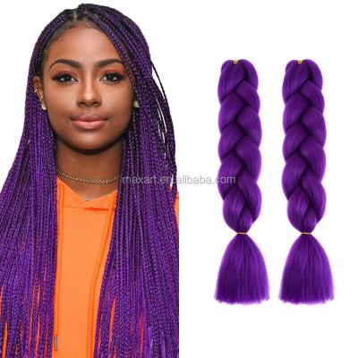 China Factory Price Wholesale Cheap Super Braid Hair Synthetic Hair Jumbo Braiding Hair Extension - Single Color for sale