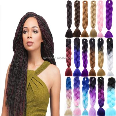 China Wholesale Synthetic Jumbo Braiding Hair Braiding Extensions For African Expression One Tone Pre Stretched Braids for sale