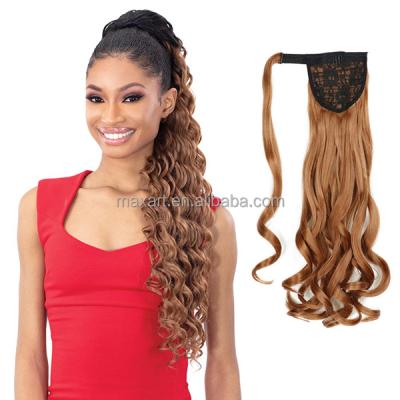 China Wholesale Luxury U-Tip Hair Natural Wave Ponytail Hair Pieces Long Clip-in Ponytail Extension for sale