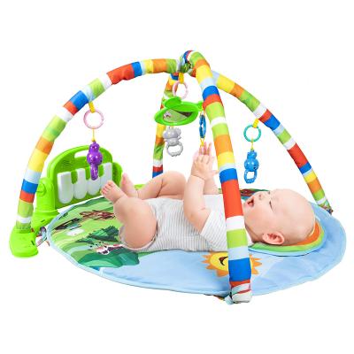 China Country Style Durable Hot Selling Lighting Musical Pedal Baby Play Mat Round Soft Multifunction Piano Fitness Stand for sale