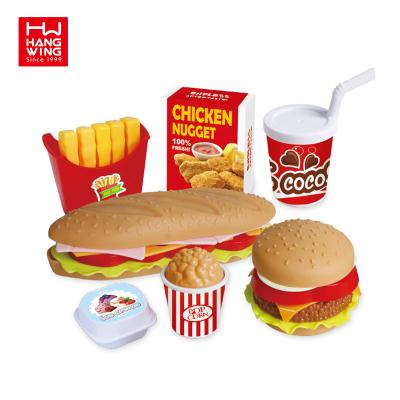 China DIY Cooking Toy Cuts Fast Food Preserved Plastics Food Set Toy Kitchen Pretending Play Set Kitchen Toys Educational Toys For Children for sale