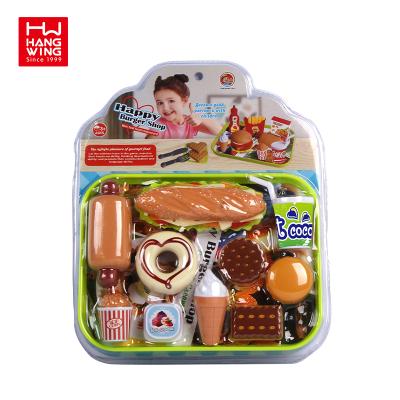 China DIY Cooking Set Toy Pretending Play Game Plastics Food Toy Cuts Fast Food Preserved Play Kitchen Toys Educational Toys For Children for sale