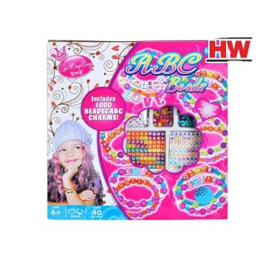 China High Quality Plastic Girl's DIY Alphabet Beads Bracelet Kits Set for sale