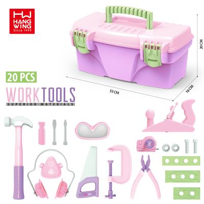 China Pretend Play Toy Set Deluxe Tool Set Kids Construction Pretend Play Toy Set Work Tools With Preschool Toolbox for sale