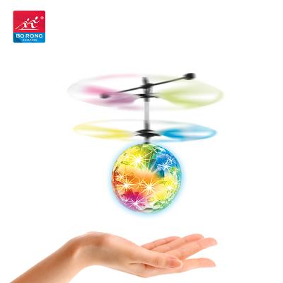 China RC Model Toy The Sensor Helicopter For Rc Mini Led Induction Aircraft Toys Eletric Kids Remote Control Flat Fly Ball Flying Flying Ball for sale