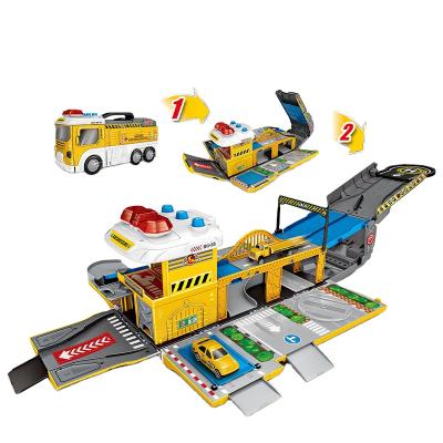 China Die-cast Children's Car Rail Structure Alloy Toy Urban Scene Education DIY Toy Packing Track Storage for sale