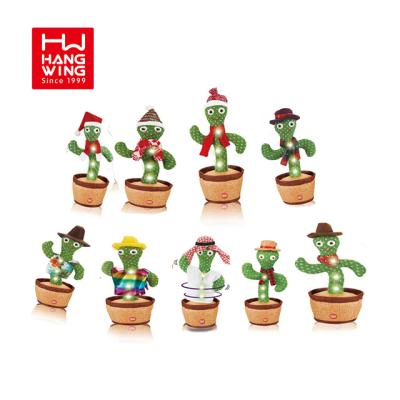 China Hot Selling Funny Music Wiggle Plush Toy Dancing Cactus Doll Recorder Singing Cacti For Christmas Gifts for sale