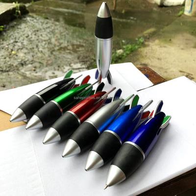 China Promotional Rocket Pen Modeling Pen 4 Color Ballpoint Pen Missile Ornament Advertising Gift Desktop Pen Four Colors Ink for sale