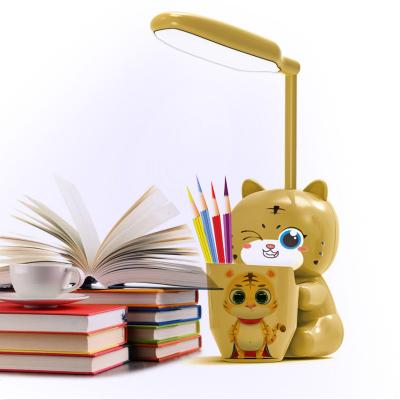 China Fashion\Comfortable\Durable Led Desk Lamp For Kids With Touch Control Eye Table Care Lamps With Adjustable Gooseneck Study Lamp With Pen Holder for sale