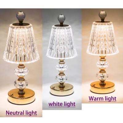 China Customizable transparent adjustment smart light luxury smart light clear color bedroom table lamp control sensor atmosphere lamp crystal acrylic for sale