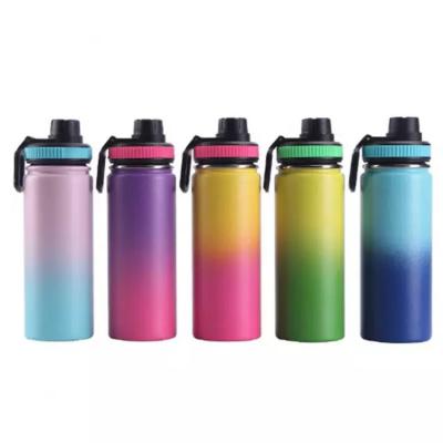 China OEM PORTABLE Wide Mouth 64oz Double Wall Outdoor Sport Thermal Vacuum Insulated Stainless Steel Thermo Water Cup Bottle With Handle for sale