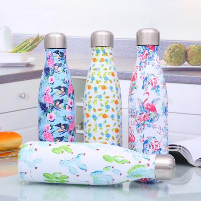 China Amazon Sustainable Success Customized Logo Pattern 304 Stainless Steel Vacuum Belly Cup Sports New Cola Shaped Water Bottles Creative for sale